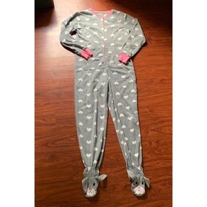Women's gray/heart bodysuit sleepwear